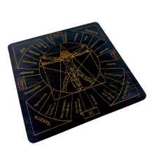 Таблица для работы с маятником «Магические воздействия» темная на украинском языке (18×18×0.4 см) купить в интернет магазине подарков ПраздникШоп