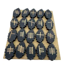 Руны «Кельтские руны Огам Листья» (руны Друидов) темные купить в интернет магазине подарков ПраздникШоп