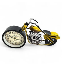 Часы настольные «Мотоцикл» желтые (28×15×7.5 см) купить в интернет магазине подарков ПраздникШоп