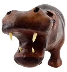 Бегемот из кожи (12") купить в интернет магазине подарков ПраздникШоп