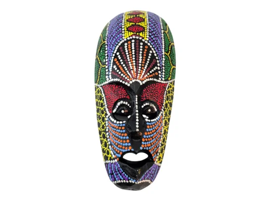 Маска расписная деревянная (20×10×2.5 см) купить в интернет магазине подарков ПраздникШоп