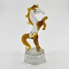 Конь хрустальный коричневый (10×4×4.2 см)