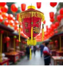 Фонарь китайский с кистями (подвесной декоративный купить в интернет магазине подарков ПраздникШоп