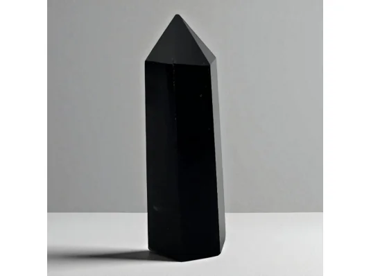 Кристалл обсидиана в форме башни (полированный купить в интернет магазине подарков ПраздникШоп