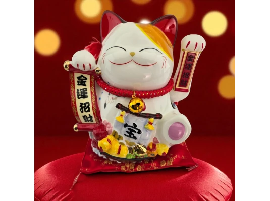 Кот Манэки-Нэко керамический купить в интернет магазине подарков ПраздникШоп