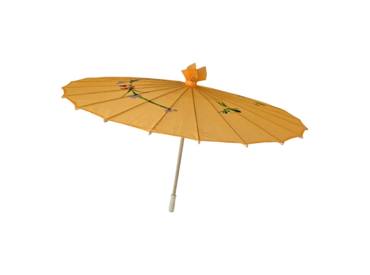 Зонтик из бамбука и шелка желтый (55×82 см) купить в интернет магазине подарков ПраздникШоп