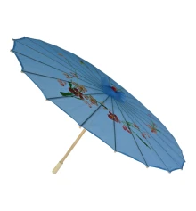 Зонтик из бамбука и шелка голубой (55×82 см) купить в интернет магазине подарков ПраздникШоп