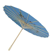Зонтик из бамбука и шелка голубой (55×82 см) купить в интернет магазине подарков ПраздникШоп