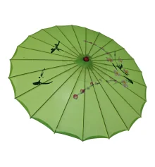 Зонтик из бамбука и шелка зеленый (55×82 см) купить в интернет магазине подарков ПраздникШоп