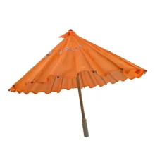 Зонтик из бамбука и шелка оранжевый (55×82 см) купить в интернет магазине подарков ПраздникШоп