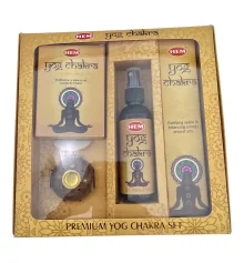 Подарочный набор HEM Yog Chakra благовония конусы спрей подставка купить в интернет магазине подарков ПраздникШоп