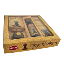 Подарочный набор HEM Yog Chakra благовония конусы спрей подставка купить в интернет магазине подарков ПраздникШоп