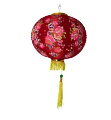 Фонарик китайский шелковый с цветочным узором купить в интернет магазине подарков ПраздникШоп