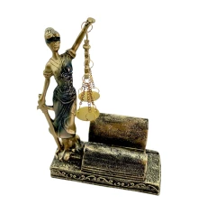 Фемида с весами подставка под визитки (18×13×7 см) купить в интернет магазине подарков ПраздникШоп