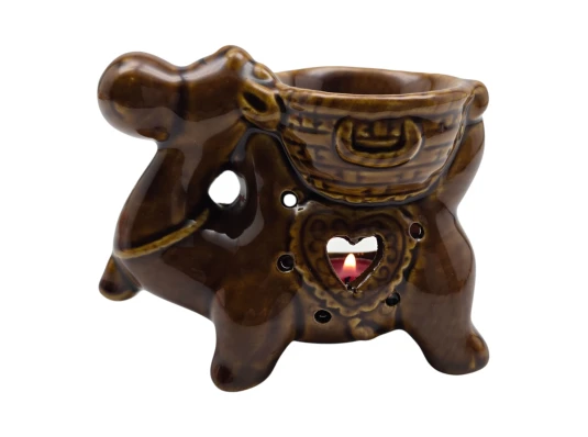 Аромалампа керамическая коричневая «Верблюд» (11×11×6 см) купить в интернет магазине подарков ПраздникШоп