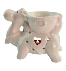 Аромалампа керамическая белая «Верблюд» (11×11×6 см) купить в интернет магазине подарков ПраздникШоп