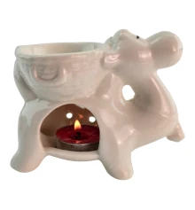 Аромалампа керамическая белая «Верблюд» (11×11×6 см) купить в интернет магазине подарков ПраздникШоп