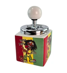 Пепельница с крышкой керамическая «Rasta» (15×8.5×8.5 см) купить в интернет магазине подарков ПраздникШоп