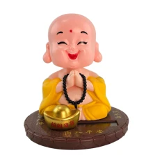 Игрушка на солнечной батарее «Веселый Монах» желтый (Flip Flap) (9.5×9×9 см) купить в интернет магазине подарков ПраздникШоп