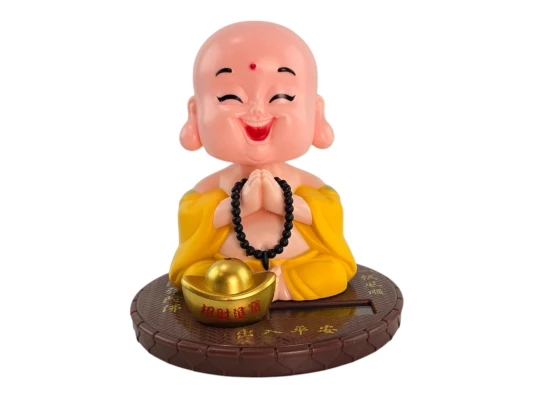 Игрушка на солнечной батарее «Веселый Монах» желтый (Flip Flap) (9.5×9×9 см) купить в интернет магазине подарков ПраздникШоп