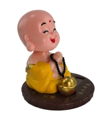 Игрушка на солнечной батарее «Веселый Монах» желтый (Flip Flap) (9.5×9×9 см) купить в интернет магазине подарков ПраздникШоп