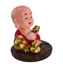 Игрушка на солнечной батарее «Веселый Монах» красный (Flip Flap) (9.5×9×9 см) купить в интернет магазине подарков ПраздникШоп