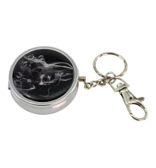 Пепельница-брелок карманная с рисунком металл «Дым» (d-5 h-1.7 см) купить в интернет магазине подарков ПраздникШоп