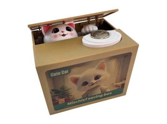 Интерактивная копилка «Котёнок» на батарейках (12×10×9 см) купить в интернет магазине подарков ПраздникШоп