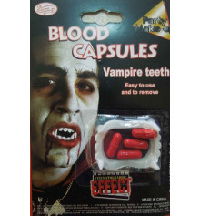 Зубы вампира белые с капсулами крови купить в интернет магазине подарков ПраздникШоп