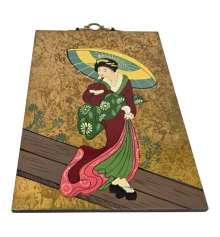 Картина «Гейша с зонтом» (30×20×0.9 см) купить в интернет магазине подарков ПраздникШоп