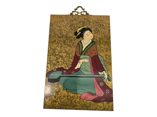 Картина «Гейша с музыкальным инструментом» (30×20×0.9 см) купить в интернет магазине подарков ПраздникШоп
