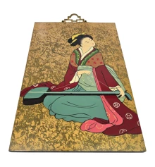 Картина «Гейша с музыкальным инструментом» (30×20×0.9 см) купить в интернет магазине подарков ПраздникШоп