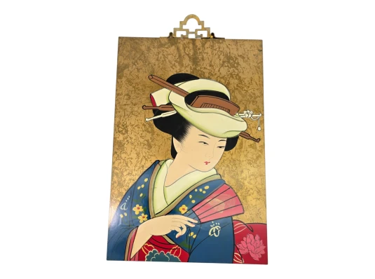 Картина «Гейша с веером» (30×20×0.9 см) купить в интернет магазине подарков ПраздникШоп