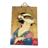 Картина «Гейша с веером» (30×20×0.9 см)