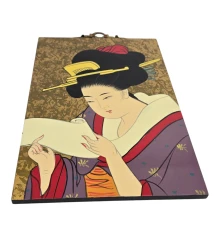 Картина «Гейша со свитком» (30×20×0.9 см) купить в интернет магазине подарков ПраздникШоп