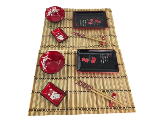 Сервиз для суши «Ветвь Сакуры» (2 персоны) (39×27.5×5.5 см) купить в интернет магазине подарков ПраздникШоп