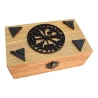 Шкатулка для рун «Вегвизир» (15×10×7 см), массив дерева, аппликация