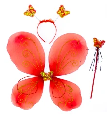 Набор Бабочки Карнавальный 50х38см (красный) купить в интернет магазине подарков ПраздникШоп