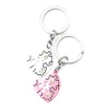 Брелоки для влюбленных (Q) «Сердца» (72) белый-розовый