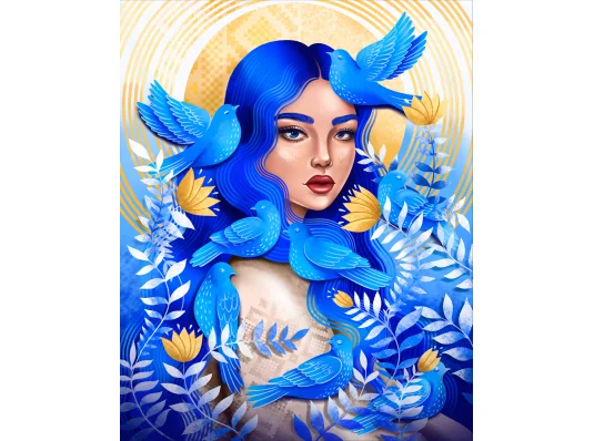 Алмазная мозаика SANTI Свободная Украинка купить в интернет магазине подарков ПраздникШоп