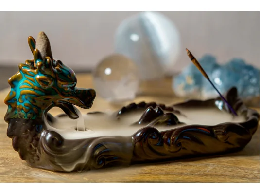 Подставка под благовония Back Flow «Дракон» (9.5×22×7 см) купить в интернет магазине подарков ПраздникШоп