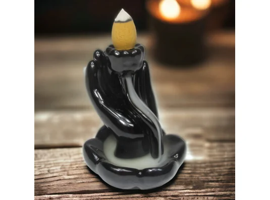 Подставка под благовония Back Flow «Цветок в ладони» (8.9×6.7×5 см) купить в интернет магазине подарков ПраздникШоп