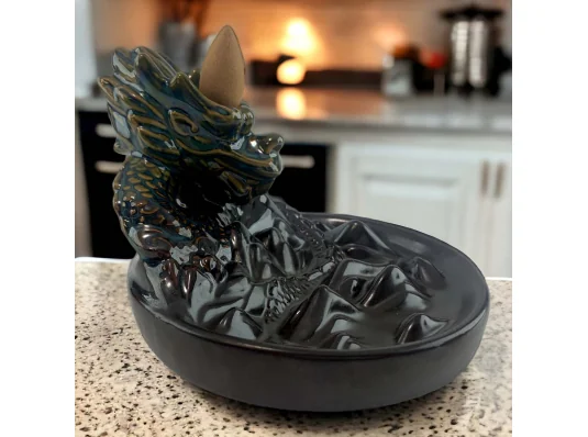 Подставка под благовония Back Flow глазурь «Дракон» (12.5×11.5×8.7 см) купить в интернет магазине подарков ПраздникШоп