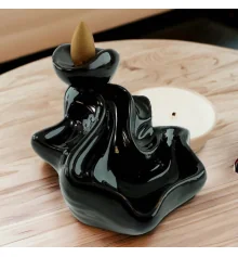 Подставка под благовония Back Flow темно-коричневая «Водопад» (10×10×9.4 см) купить в интернет магазине подарков ПраздникШоп